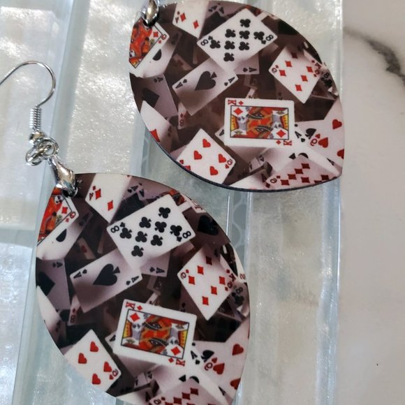 Deck of Cards Earrings - Picture 1 of 8